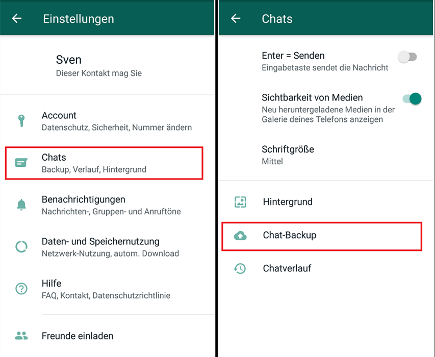WhatsApp Chat-Backup